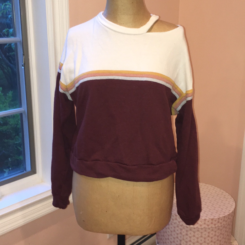 Fun Split Neck Sweatshirt